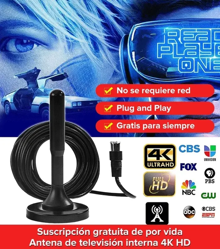ANTENA TDT 3 METROS Y 36 DECIBELES: ¡Disfruta de TV Gratis en Alta Definición!