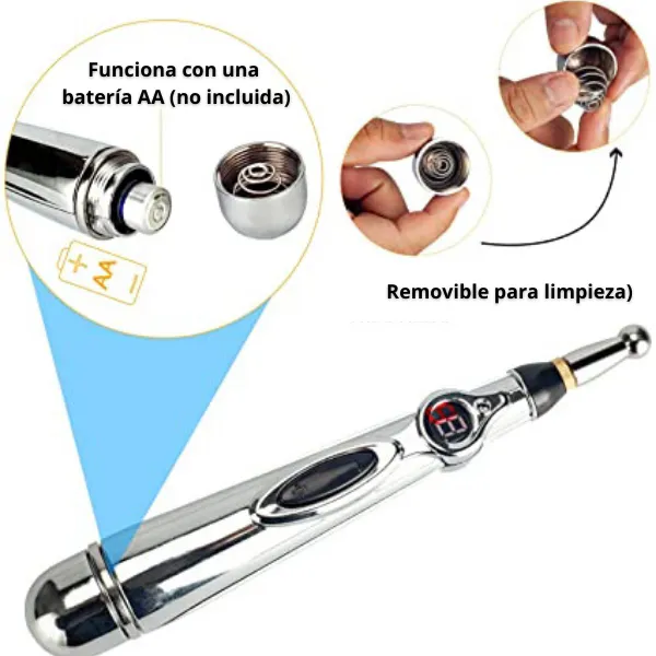 Lápiz Electrónico de Acupuntura 3 En 1: Tu Aliado Para el Bienestar - Lápiz Electrónico De Acupuntura 4 Cabeza