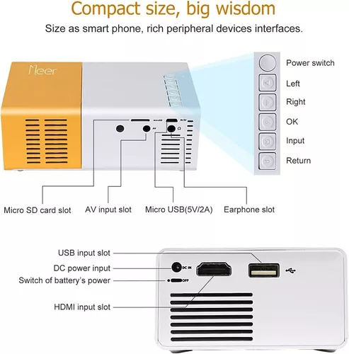 Mini Proyector Led Video Beam: Experimenta el Cine en Casa Donde Quieras - Mini Proyector Led Video Beam