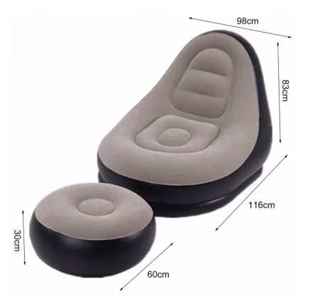 Sillón Inflable Comfort, Puff Comodo: ¡Relájate en Estilo! - Sillón Inflable Comfort, Puff Comodo