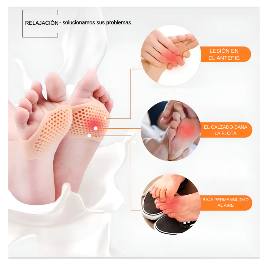 Almohadilla Plantilla Silicona Antepie BioFlex Confort™: ¡Adiós al Dolor de Pies y Piernas! - Almohadilla Plantilla Silicona Antepie