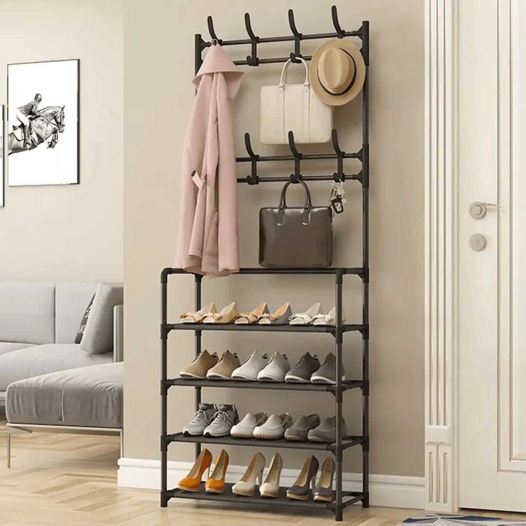 Zapatero Perchero de 4 Niveles: ¡Organiza tu hogar con estilo! - Zapatero Perchero  4 Niveles