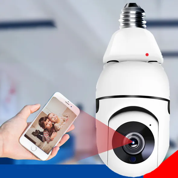 Cámara Bombillo de Seguridad 360°: Vigilancia Total para tu Hogar - Camara bombillo de seguridad 360°