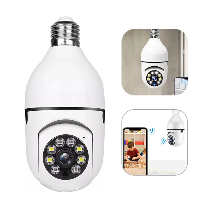 Cámara Bombillo de Seguridad 360°: Vigilancia Total para tu Hogar - Camara bombillo de seguridad 360°