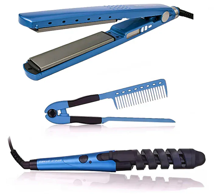 Combo Plancha, Rizador y Peine: Tu Trio Perfecto para un Cabello Impecable - Combo Plancha + Rizador + Peine