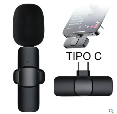 Micrófono Inalámbrico de Solapa K9: Captura Audio Profesional para Tus Videos - Microfono de solapa x 2