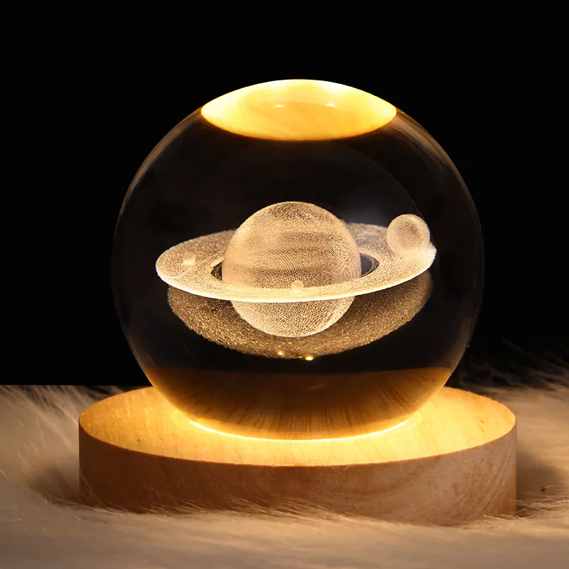 Lampara Esfera Bola De Cristal Luna: Ilumina tu Espacio con la Magia del Cosmos - Lampara Esfera Bola De Cristal Luna