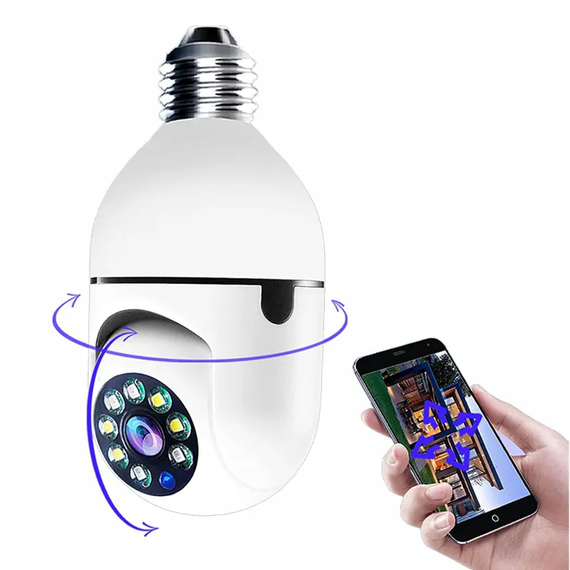 Cámara Bombillo de Seguridad 360°: ¡Vigila tu Hogar desde Cualquier Lugar! - Camara bombillo de seguridad 360°