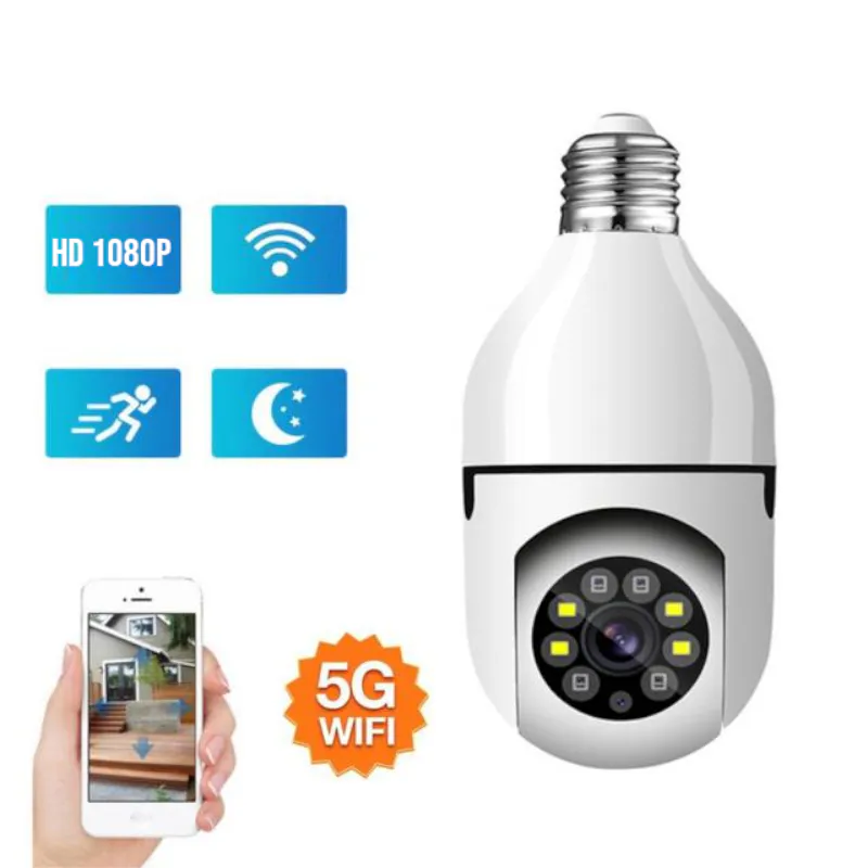 Cámara Bombillo de Seguridad 360°: ¡Vigila tu Hogar desde Cualquier Lugar! - Camara bombillo de seguridad 360°