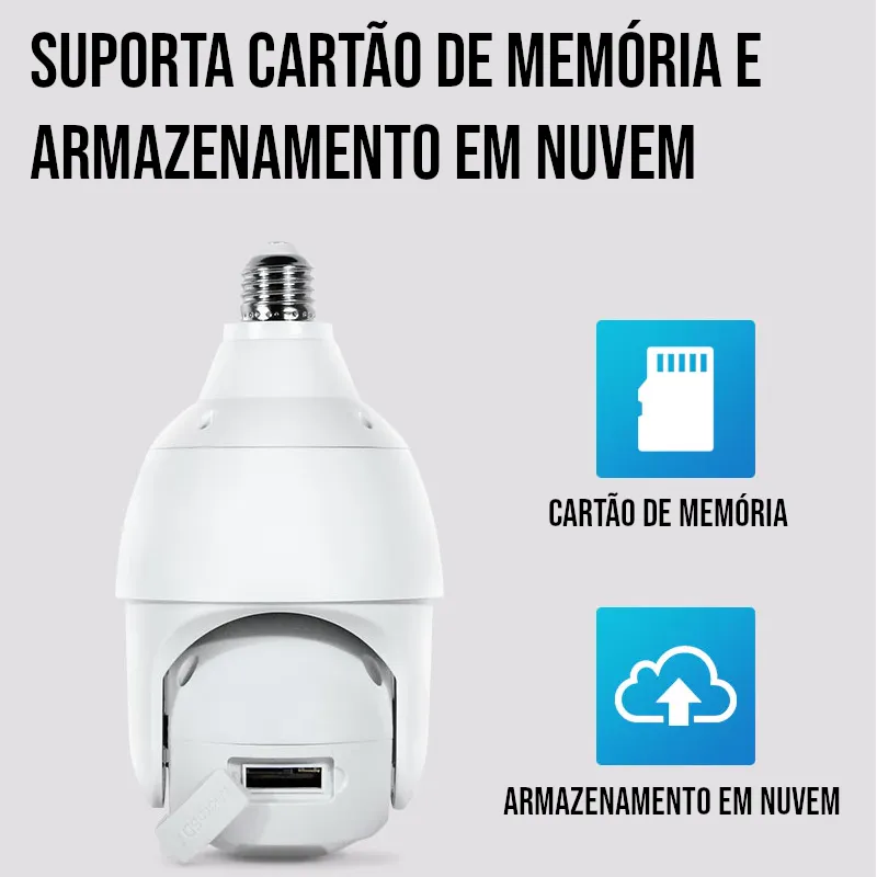 Cámara Bombillo de Seguridad 360°: ¡Vigila tu Hogar desde Cualquier Lugar! - Camara bombillo de seguridad 360°