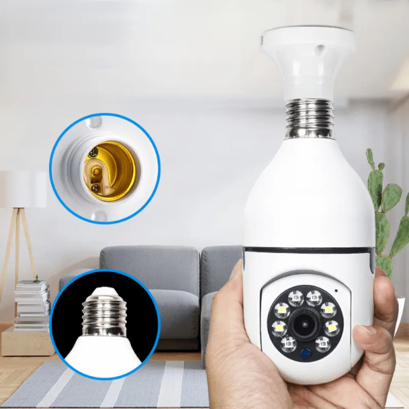 Cámara Bombillo de Seguridad 360°: ¡Vigila tu Hogar desde Cualquier Lugar! - Camara bombillo de seguridad 360°