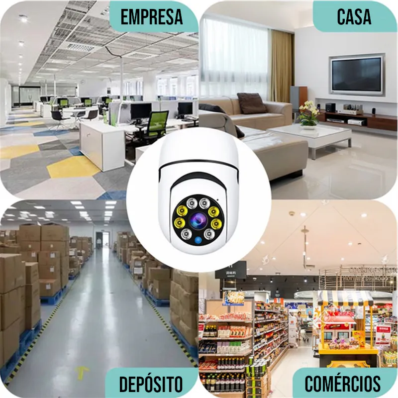 Cámara Bombillo de Seguridad 360°: ¡Vigila tu Hogar desde Cualquier Lugar! - Camara bombillo de seguridad 360°