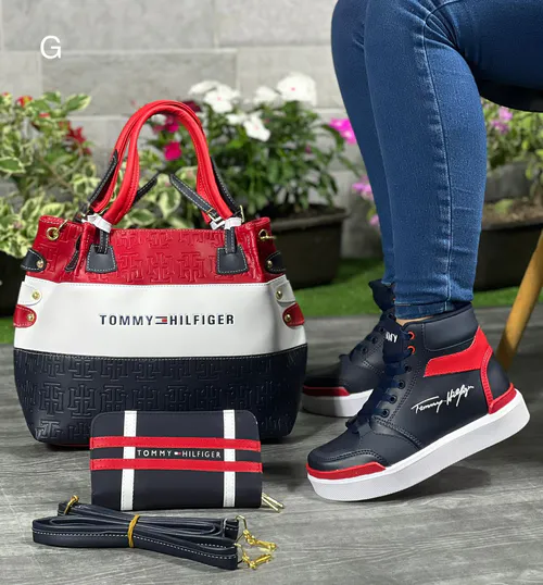 Eleva tu estilo con el Trio Tommy Hilfiger - bolso+calzado+billetera Tommy Hilfiger