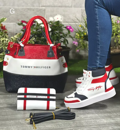 Eleva tu estilo con el Trio Tommy Hilfiger - bolso+calzado+billetera Tommy Hilfiger