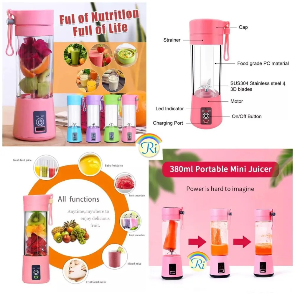 Termo Licuadora Portátil: ¡Tu Compañera Ideal para una Vida Saludable! - Termo Licuadora Portátil 6 Cuchillas rec