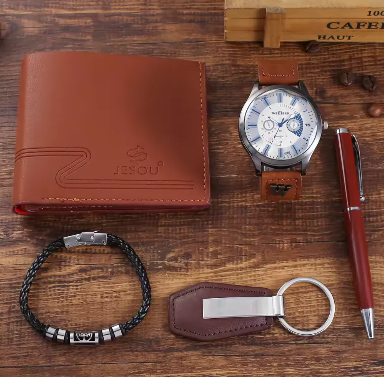 Trio Vélez: El Conjunto Perfecto para el Hombre Moderno - Trio Velez Correa Billetera Reloj Caja