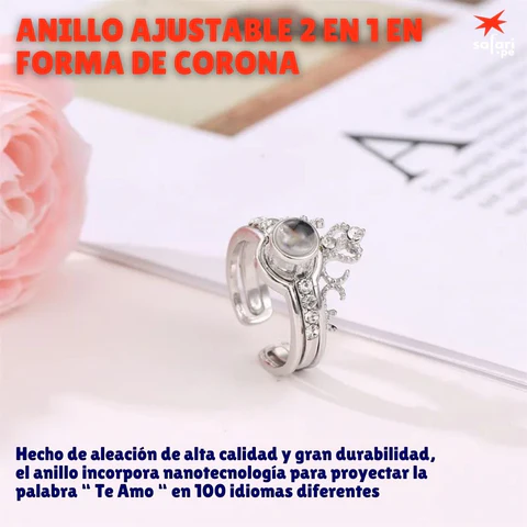 COMBO Te Amo 100Idiomas COLLAR+ANILLO DP