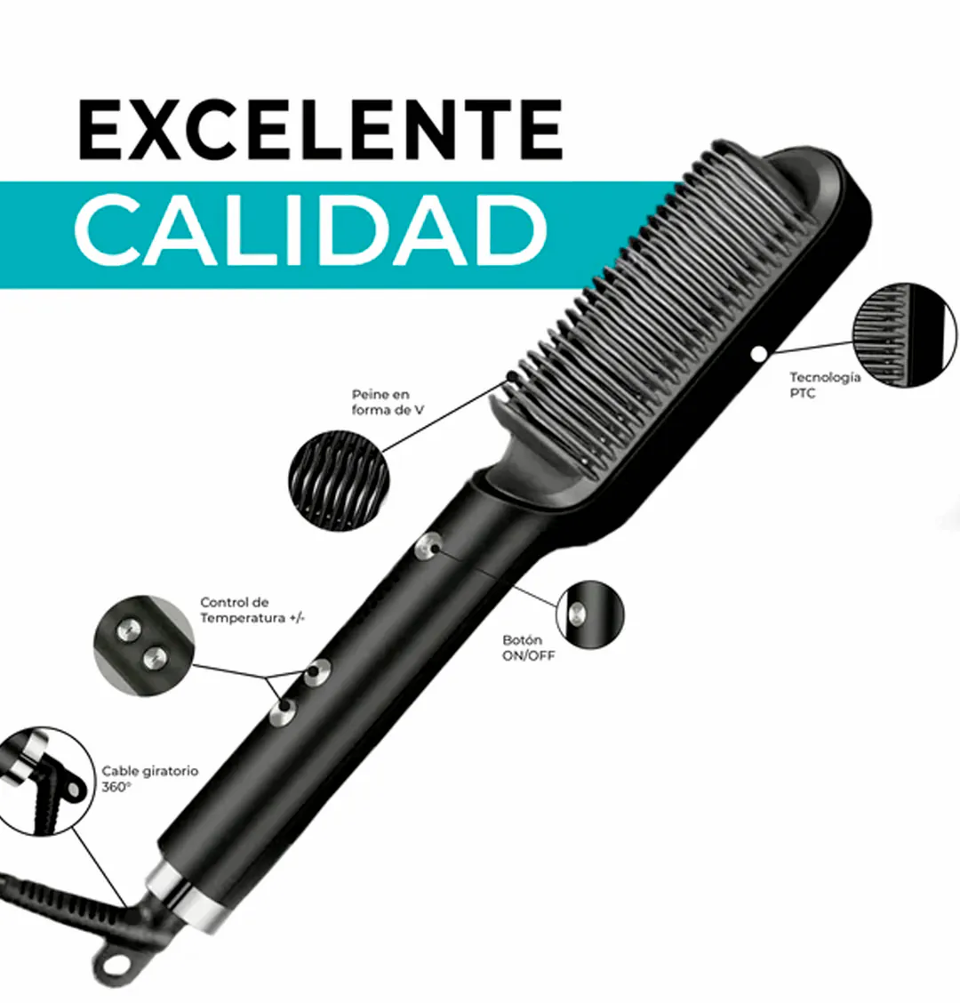 Plancha Cepillo 2 En 1: ¡Alisa y Ondula con Facilidad! - Plancha Cepillo 2 En 1 Alisador Y Ondula