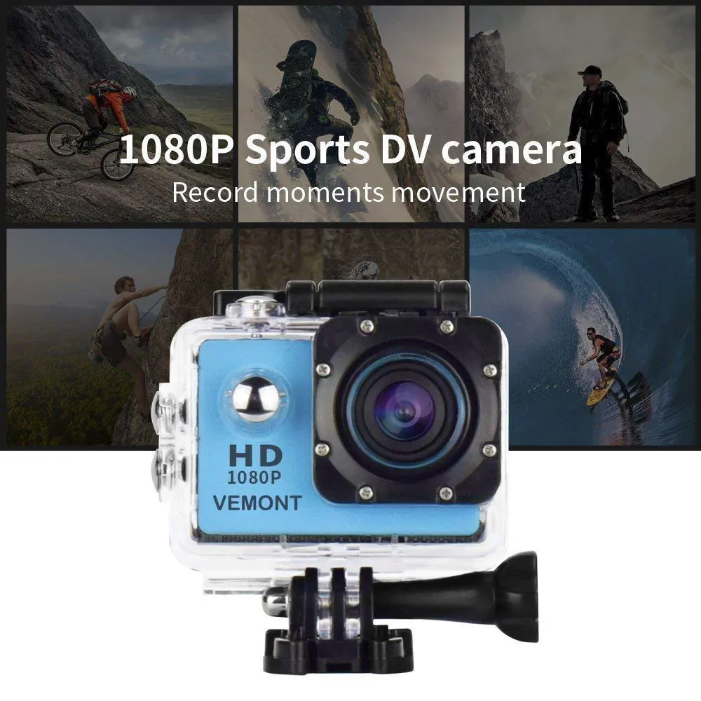 Cámara de acción VEMONT Full HD: Captura tus aventuras en 1080P - camara HD